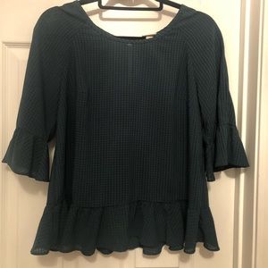 Forest Green peplum blouse